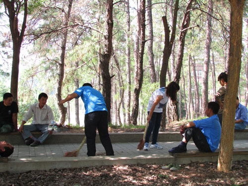 外语系喜迎10年院庆—文明责任区，有我在行动