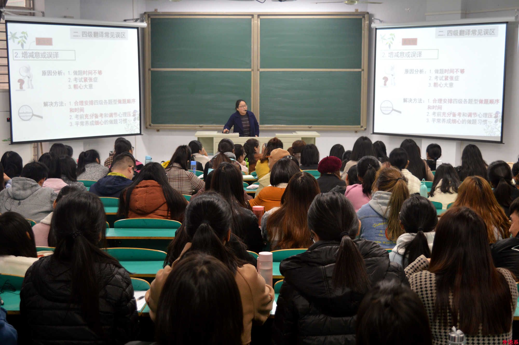 大学外语教学部开展全国大学英语四级考试——翻译专题辅导讲座